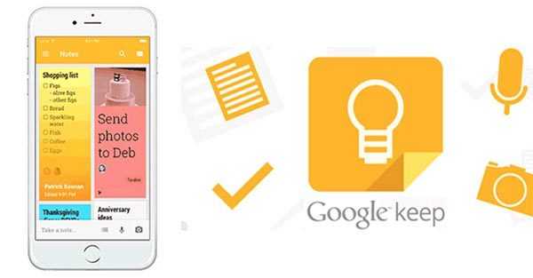 Google Keep cho phép người dùng thu thập nhiều định dạng dữ liệu