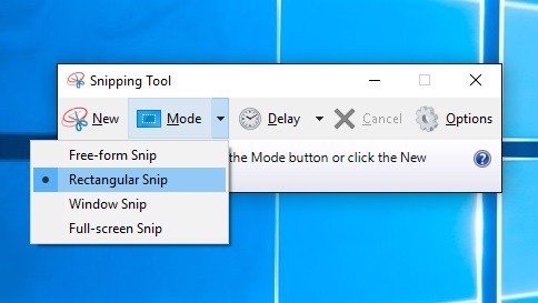 Sử dụng phần mềm Snipping Tool tích hợp