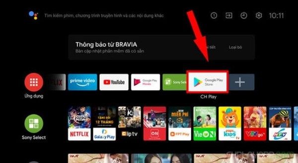 Mở ứng dụng CH Play và đăng nhập tài khoản Google