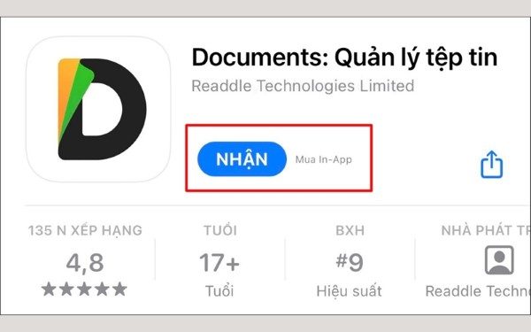 Tải ứng dụng Documents về máy