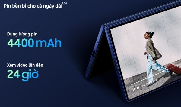 Pin của Z Fold 7 giữ nguyên dung lượng 4400mAh