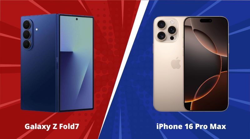 So sánh Samsung Galaxy Z Fold7 và iPhone 16 Pro Max về thiết kế